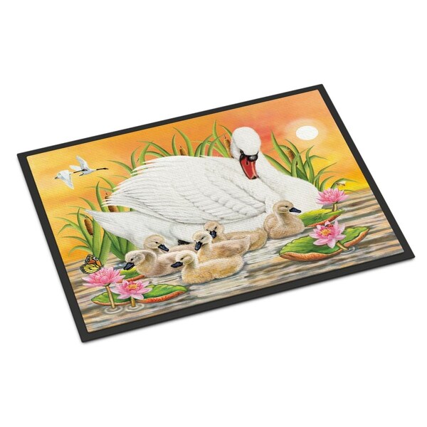 Carolines Treasures 18 x 27 in. Mother Swan At Sunset Indoor or Outdoor Mat PRS4046MAT - main